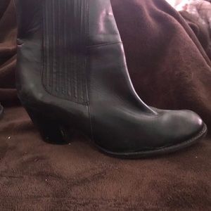 H&M leather heeled chelsea boots